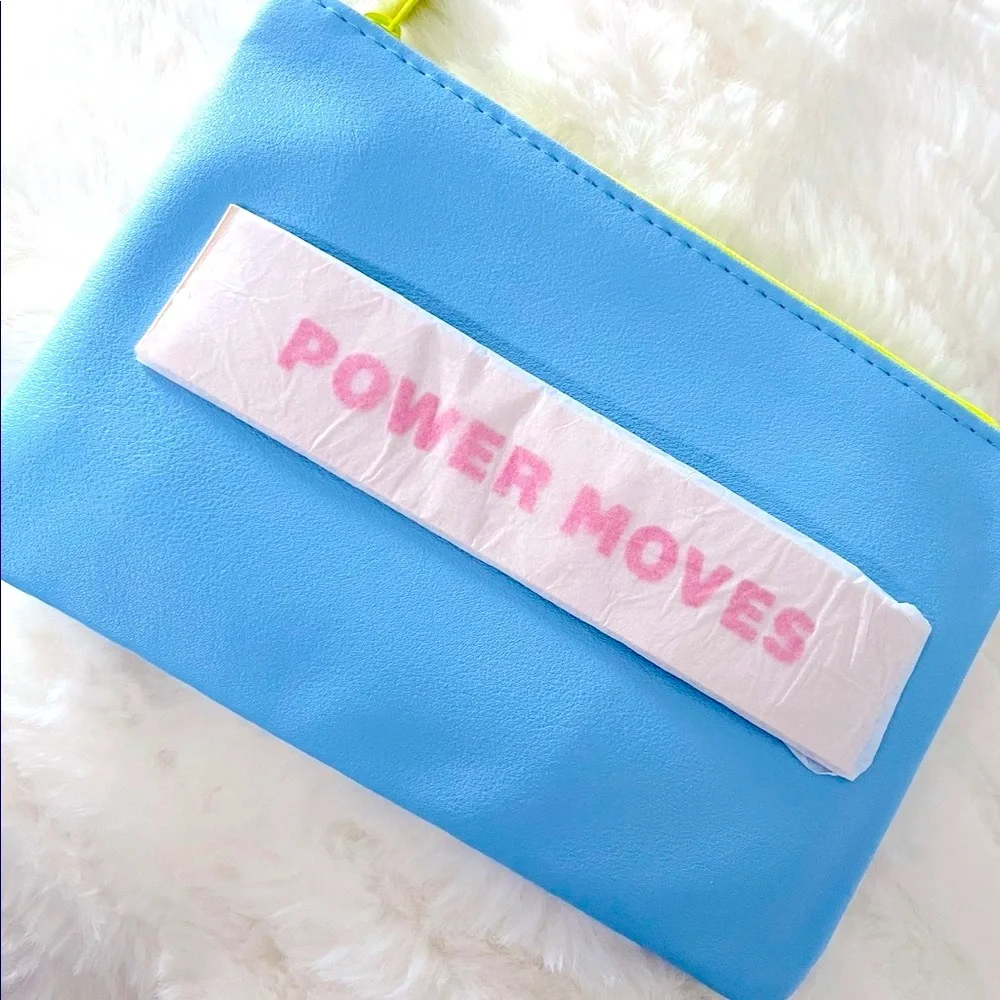 Ipsy Blue Intention ‘Power Moves’ Glam Cosmetic Bag